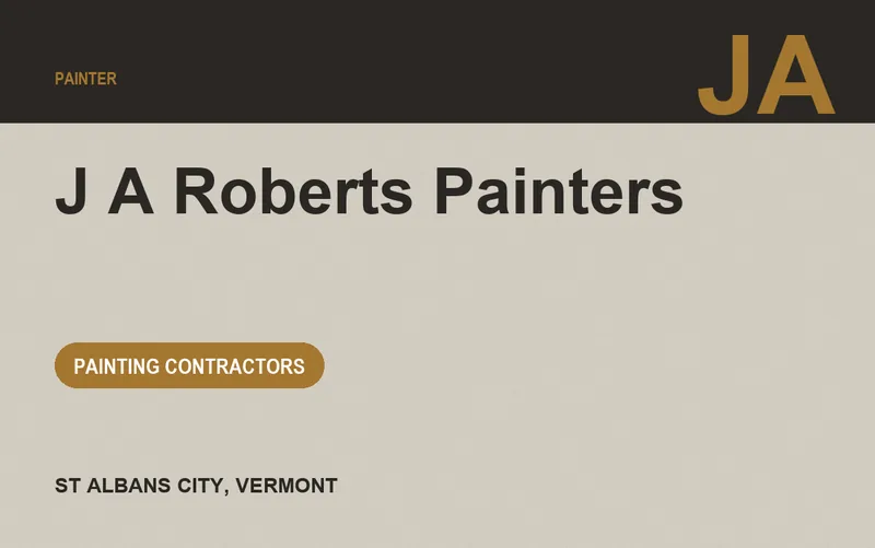 J A Roberts Painters in St Albans City, Vermont