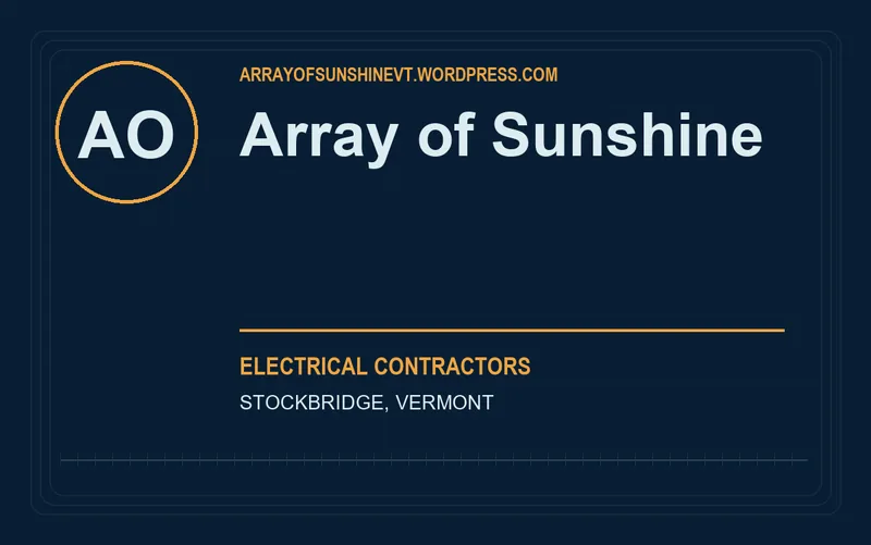Array of Sunshine in Stockbridge, Vermont
