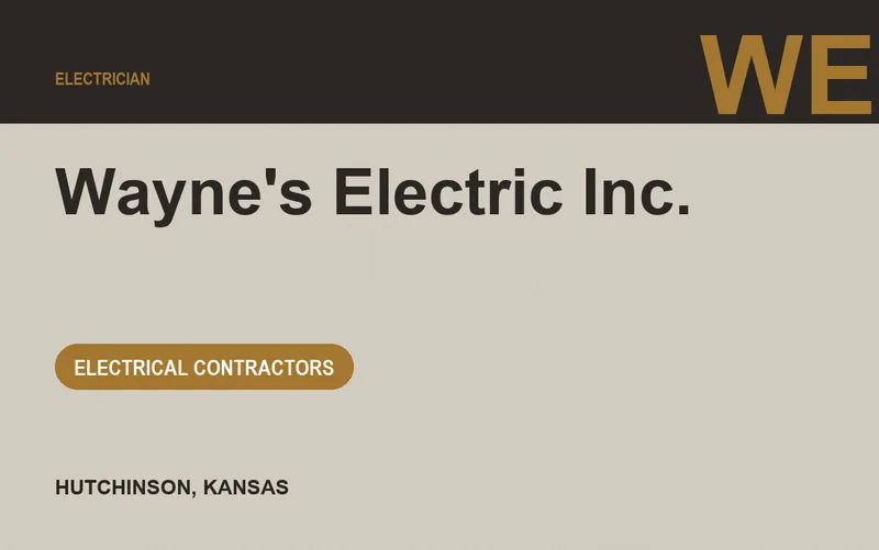 Wayne's Electric Inc. in Hutchinson, Kansas