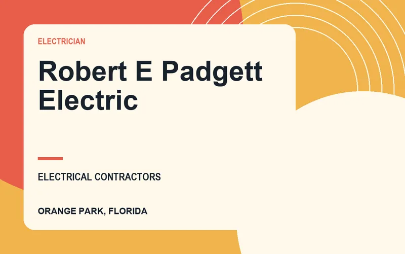 Robert E Padgett Electric in Orange Park, Florida