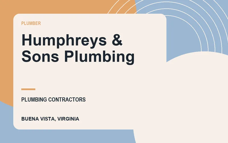 Humphreys & Sons Plumbing in Buena Vista, Virginia