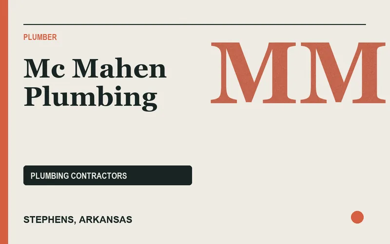 Mc Mahen Plumbing in Stephens, Arkansas