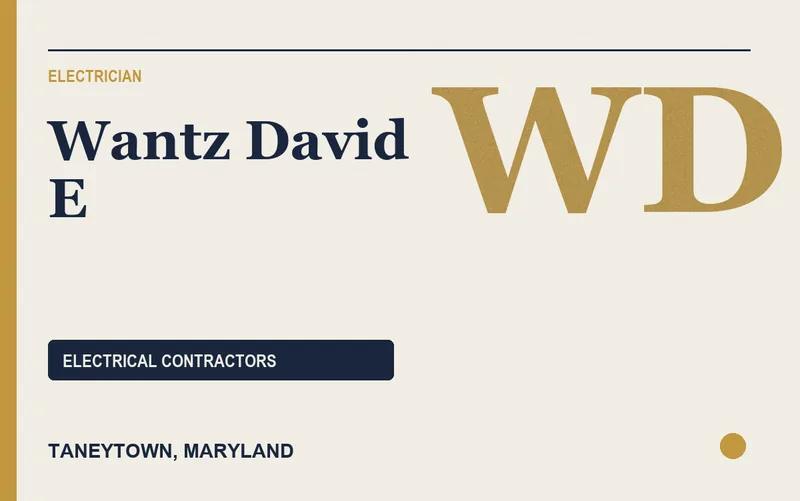 Wantz David E in Taneytown, Maryland