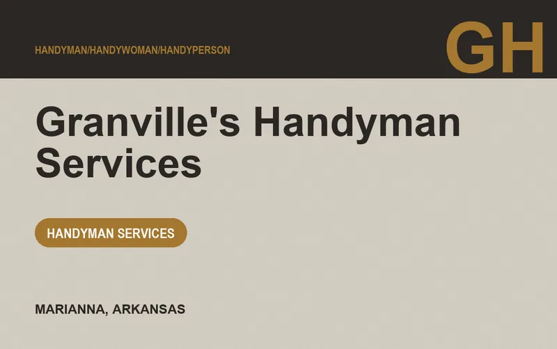 Granville's Handyman Services in Marianna, Arkansas