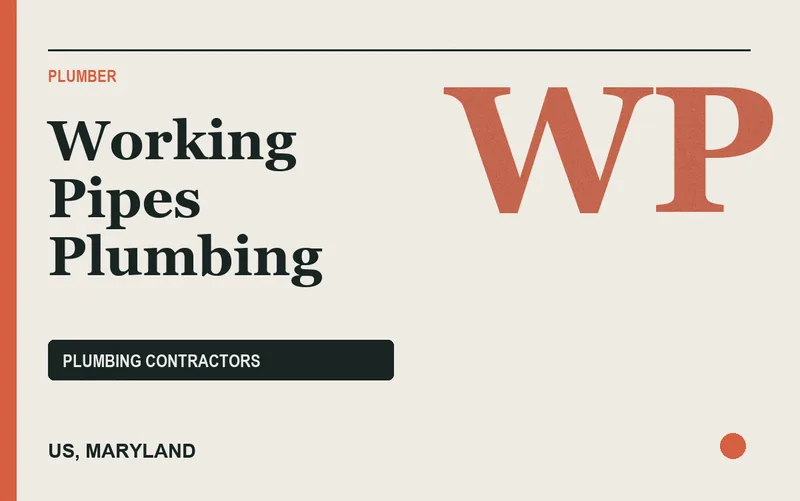 Working Pipes Plumbing in US, Maryland