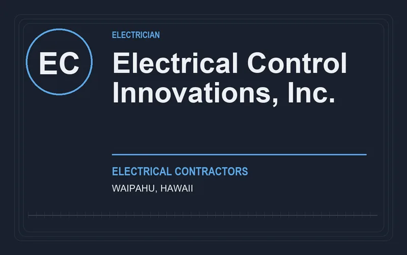 Electrical Control Innovations, Inc. in Waipahu, Hawaii