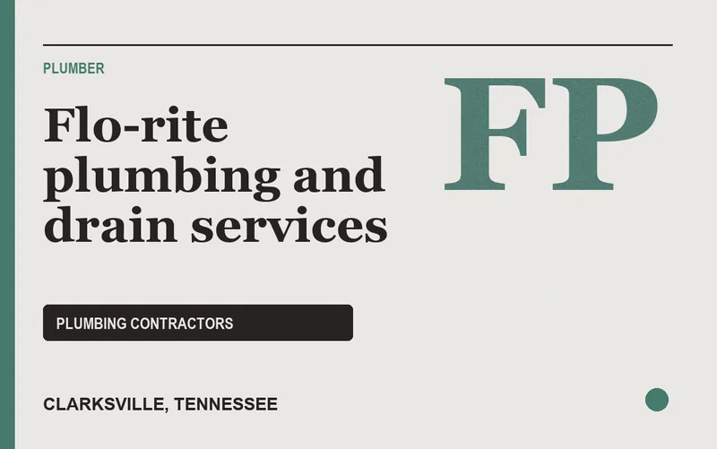 Flo-rite plumbing and drain services in Clarksville, Tennessee