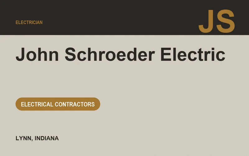 John Schroeder Electric in Lynn, Indiana