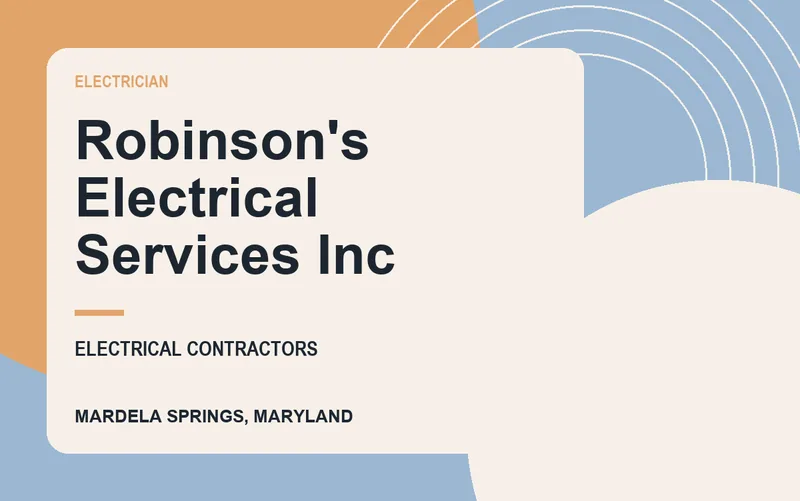 Robinson's Electrical Services Inc in Mardela Springs, Maryland