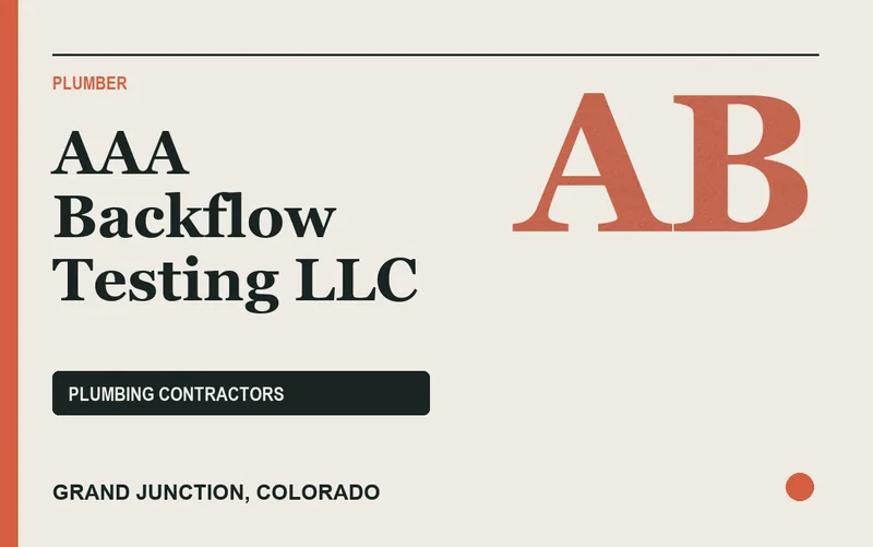 AAA Backflow Testing LLC in Grand Junction, Colorado