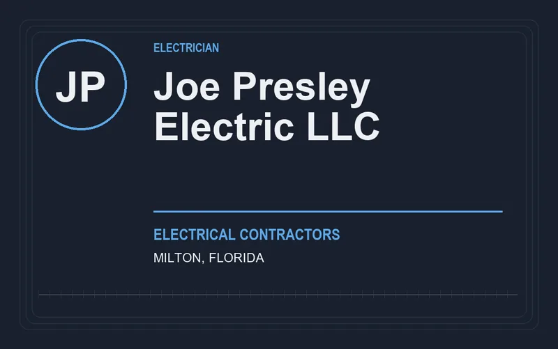 JOE PRESLEY ELECTRIC LLC in Milton, Florida