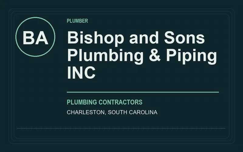 Bishop and Sons Plumbing & Piping INC in Charleston, South Carolina