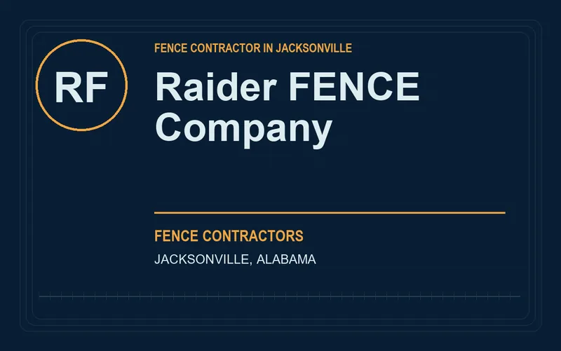 Raider FENCE Company in Jacksonville, Alabama
