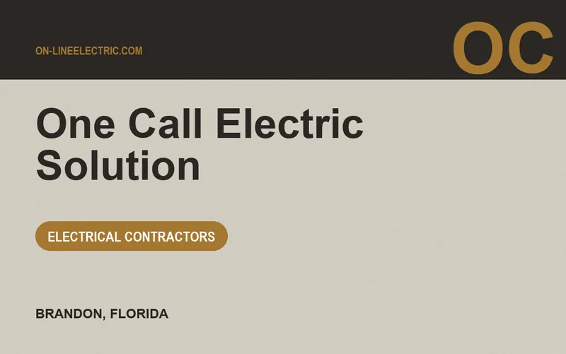 One Call Electric Solution in Brandon, Florida