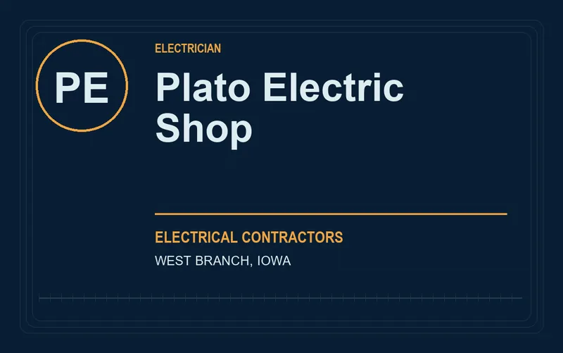 Plato Electric Shop in West Branch, Iowa