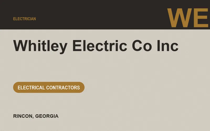 Whitley Electric Co Inc in Rincon, Georgia
