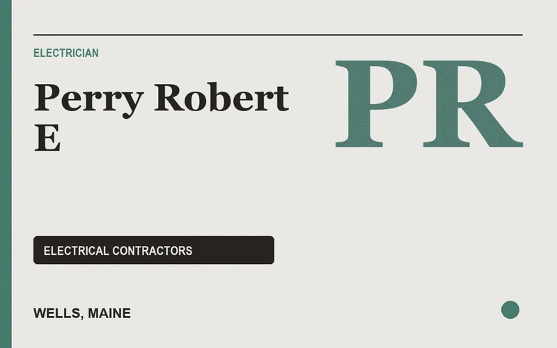 Perry Robert E in Wells, Maine