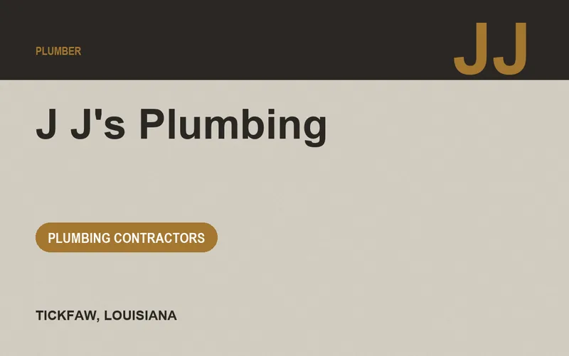 J J's Plumbing in Tickfaw, Louisiana