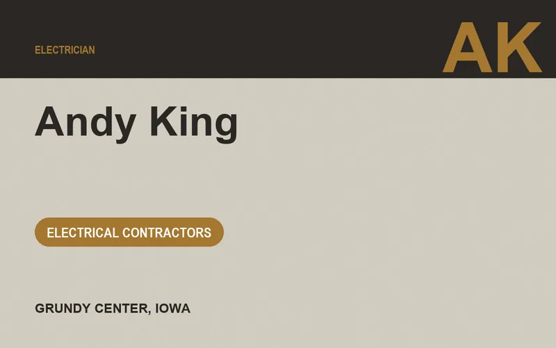 Andy King in Grundy Center, Iowa