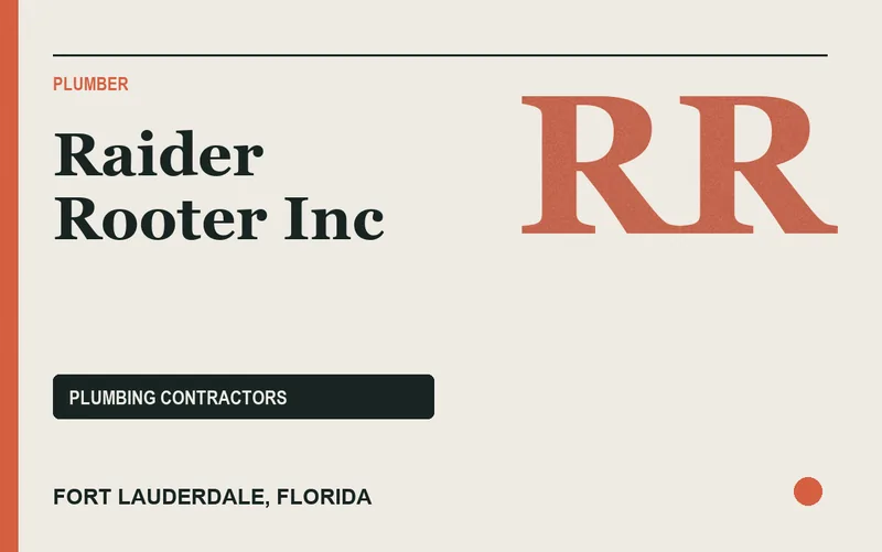 Raider Rooter Inc in Fort Lauderdale, Florida