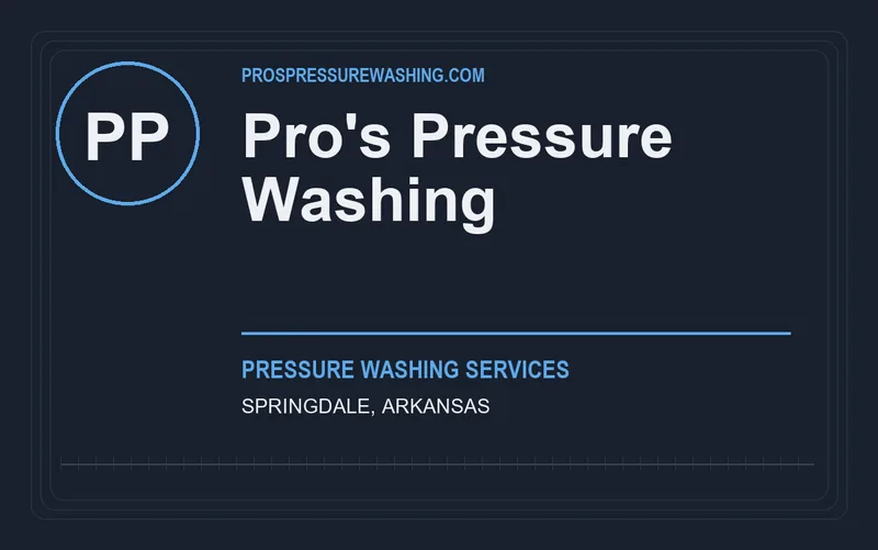 Pro's Pressure Washing in Springdale, Arkansas