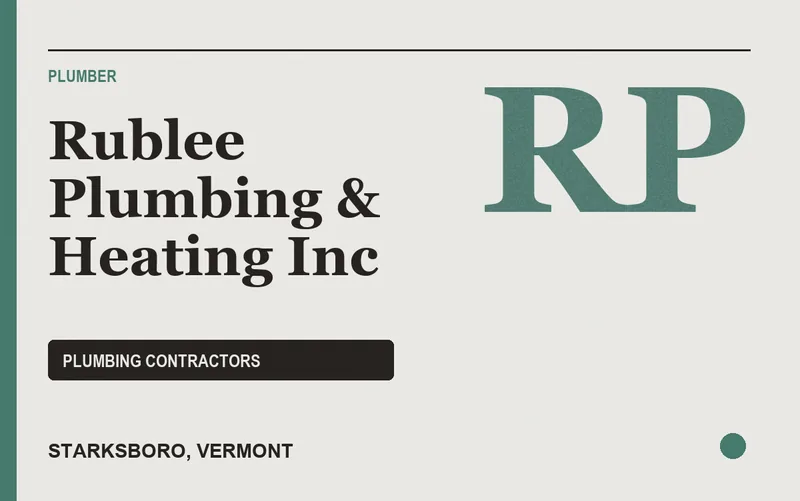 Rublee Plumbing & Heating Inc in Starksboro, Vermont