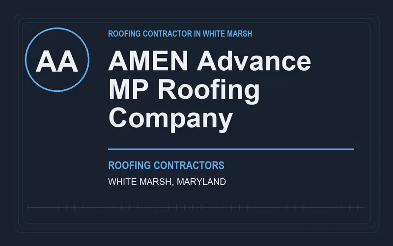 AMEN Advance MP Roofing Company in White Marsh, Maryland