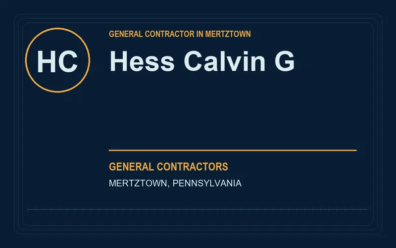 Hess Calvin G in Mertztown, Pennsylvania
