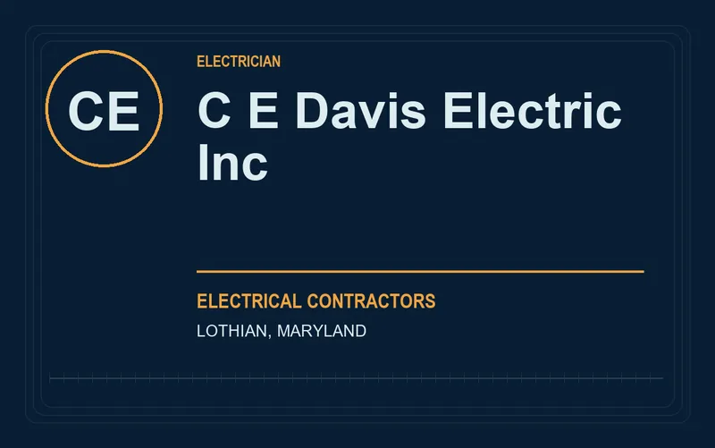 C E Davis Electric Inc in Lothian, Maryland