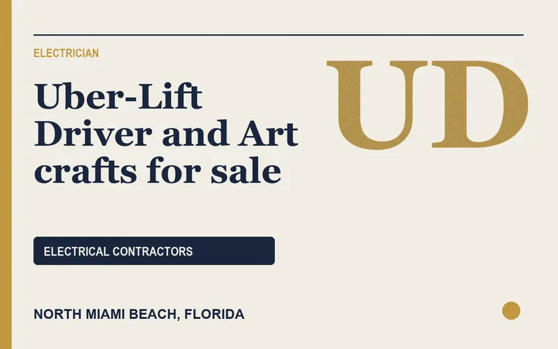 Uber-Lift Driver and Art crafts for sale in North Miami Beach, Florida