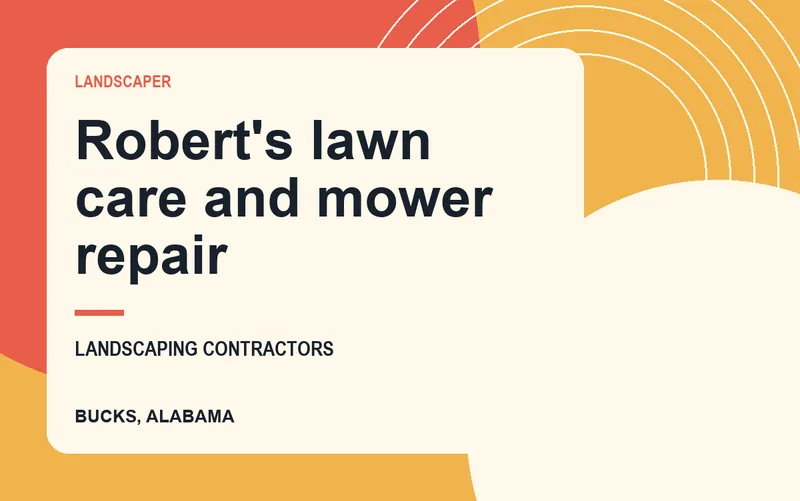 Robert's lawn care and mower repair in Bucks, Alabama