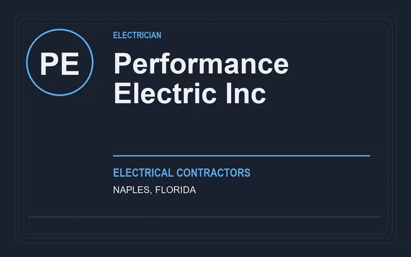 Performance Electric Inc in Naples, Florida