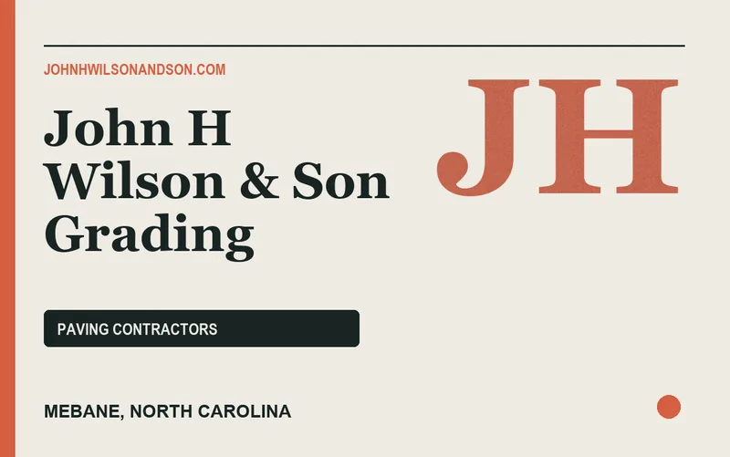 John H Wilson & Son Grading in Mebane, North Carolina