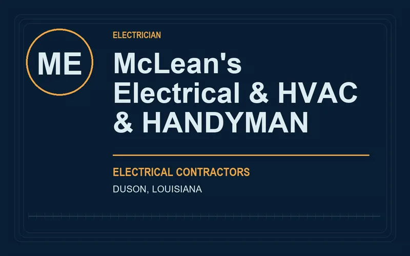 McLean's Electrical & HVAC & HANDYMAN in Duson, Louisiana