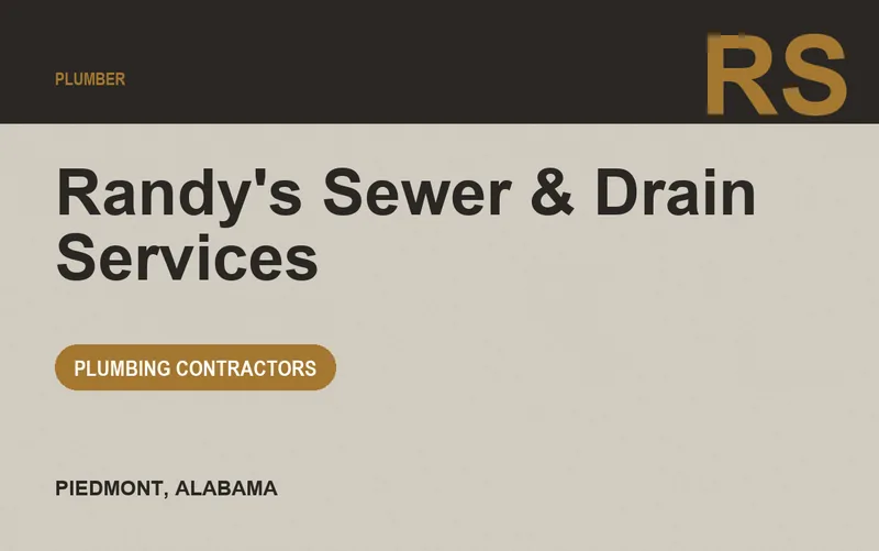 Randy's Sewer & Drain Services in Piedmont, Alabama