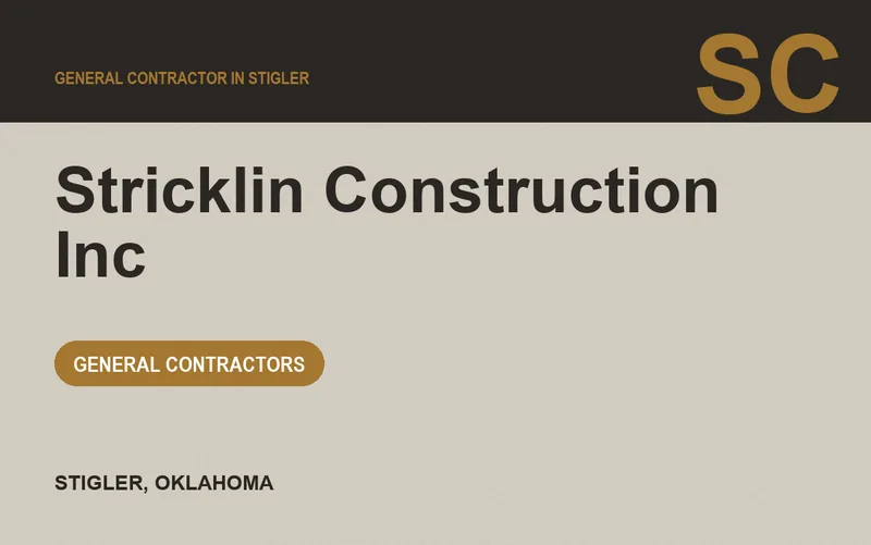 Stricklin Construction Inc in Stigler, Oklahoma