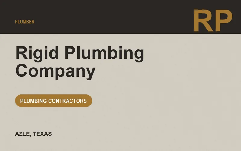 Rigid Plumbing Company in Azle, Texas