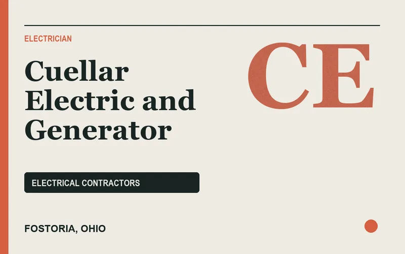 Cuellar Electric and Generator in Fostoria, Ohio