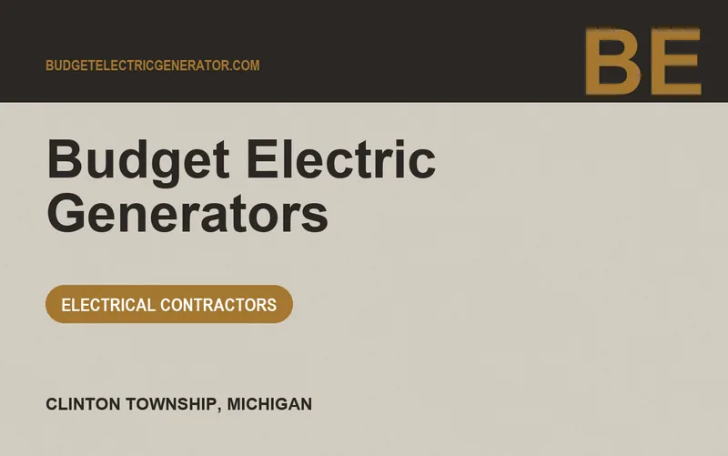 Budget Electric Generators in Clinton Township, Michigan