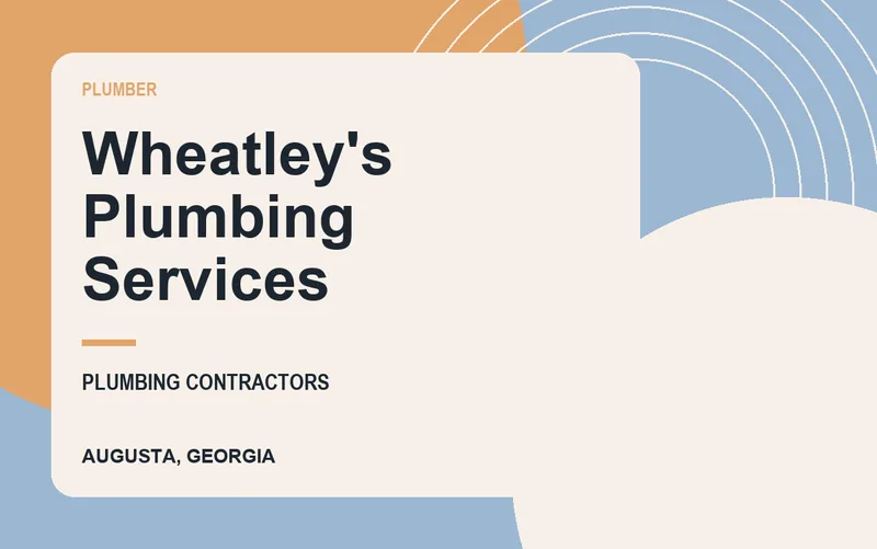 Wheatley's Plumbing Services in Augusta, Georgia