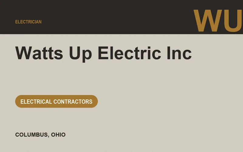 Watts Up Electric Inc in Columbus, Ohio