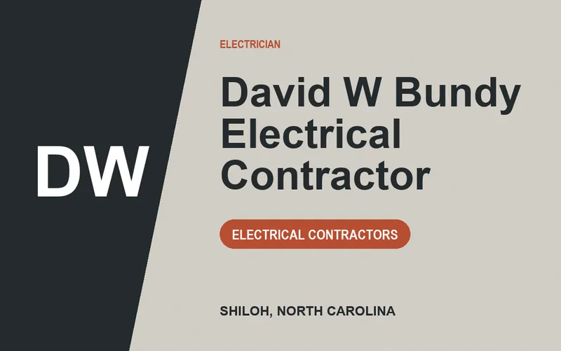 David W Bundy Electrical Contractor in Shiloh, North Carolina