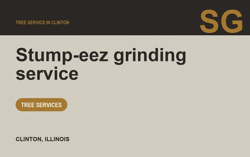 Stump-eez grinding service in Clinton, Illinois