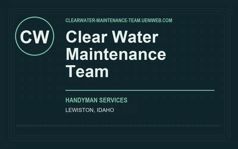 Clear Water Maintenance Team in Lewiston, Idaho