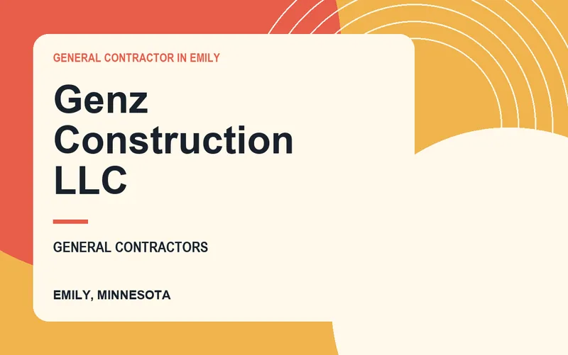 Genz Construction LLC in Emily, Minnesota