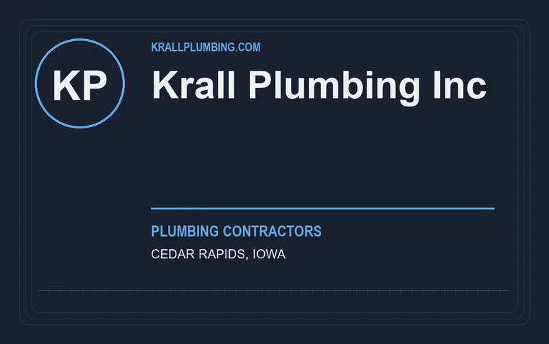 Krall Plumbing Inc in Cedar Rapids, Iowa
