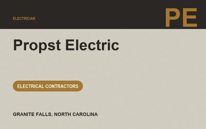 Propst Electric in Granite Falls, North Carolina