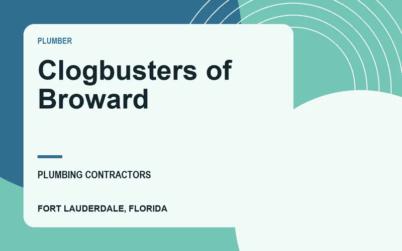 Clogbusters of Broward in Fort Lauderdale, Florida