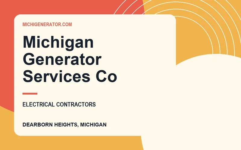 Michigan Generator Services Co in Dearborn Heights, Michigan
