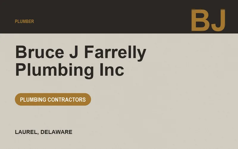 Bruce J Farrelly Plumbing Inc in Laurel, Delaware